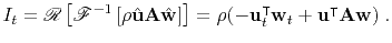 $\displaystyle I_t = \mathscr{R}\left[ \mathscr{F}^{-1} \left[ \rho \hat{\mathbf...
...bf{u}_t^\intercal \mathbf{w}_t + \mathbf{u}^\intercal \mathbf{A}\mathbf{w}) \;.$