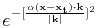 $ e^{-[\frac{\alpha (\mathbf{x}-\mathbf{x_t}) \cdot \mathbf{k}}{\vert\mathbf{k}\vert}]^2}$