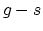 $g - s$