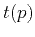 $\displaystyle t(p)$