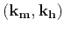 $({ \bf k}_{ \bf m},{ \bf k}_{ \bf h})$