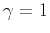 $\gamma=1$