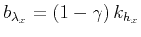 $b_{\lambda_x}=\left (1-\gamma\right)k_{h_x}$
