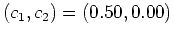 $(c_1,c_2)=(0.50,0.00)$