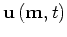 $\displaystyle { \bf u}\left({ \bf m}, t \right)$