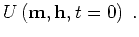 $\displaystyle U \left ({ \bf m},{ \bf h},t=0 \right )\;.$