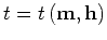 $ t = t \left ({ \bf m},{ \bf h}\right )$