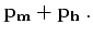 $\displaystyle { \bf p}_{ \bf m}+ { \bf p}_{ \bf h}\;.$