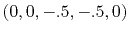 $ (0,0,-.5,-.5, 0)$