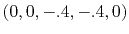 $ (0,0,-.4,-.4,0)$
