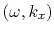 $ (\omega,k_x)$