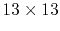 $ 13\times 13$
