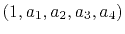 $ (1,a_1,a_2,a_3,a_4)$