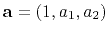 $ \bold a =(1, a_1, a_2)$