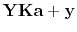 $\displaystyle \bold Y\bold K\bold a +\bold y$