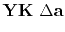 $\displaystyle \bold Y \bold K  \Delta \bold a$