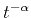 $t^{-\alpha}$