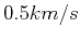 $0.5km/s$