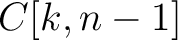 $C[k,n-1]$