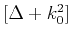 $\left[\Delta+k_0^2\right]$