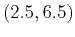 $(2.5,6.5)$
