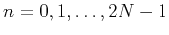 $n=0,1,\dots,2N-1$