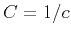 $ C=1/c$