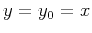 $y=y_0=x$