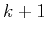 $k+1$