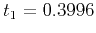 $ t_1=0.3996$