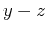 $y-z$