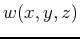 $w(x,y,z)$