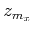 $ z_{m_x}$