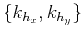 $ \{k_{h_x},k_{h_y}\}$