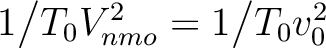 $1\big/T_0 V^2_{nmo} = 1\big/T_0 v^2_{0}$