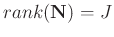 $rank(\mathbf{N})=J$