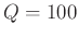 $Q=100$