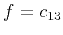 $ f=c_{13}$