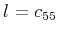 $ l=c_{55}$