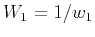 $ W_1=1/w_{1}$