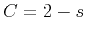 $C=2-s$