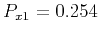 $ P_{x1} = 0.254$