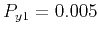 $ P_{y1}=0.005$