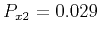 $ P_{x2} = 0.029$