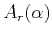 $\displaystyle A_r(\alpha)$