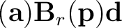 $\displaystyle (\mathbf{a})\mathbf{B}_r(\mathbf{p})\mathbf{d}$