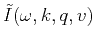 $\tilde{I}(\omega,k,q,v)$