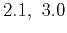 $2.1, 3.0$