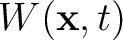 $W(\mathbf{x},t)$