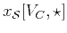 $ x_{\mathcal{S}}[V_C,\star]$